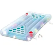 Summer Waves , Aufblasbares Bierpong Spiel Set mit Bällen, blau, 160 x 84 x 19 cm (L x B x H)