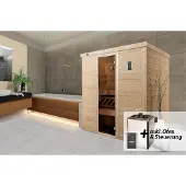 Weka Premium Massivholz-Elementsauna KEMI Gr. 3 Sparset 7,5 kW OS inkl. digitaler Steuerung x B x T x H x 195 x 145 x 200
