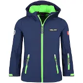 TROLLKIDS Softshelljacke "Oslofjord" in Dunkelblau/ Grün - 104