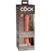 King Cock Elite 7 Zoll - Saugnapf, lebensechter Dildo (18cm) - Natur