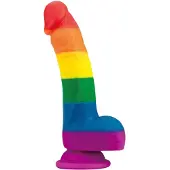 Lovetoy Prider - realistischer Silikon-Dildo - 19cm (Regenbogen)