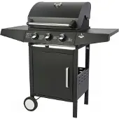El Fuego Barbecue Gasgrill San Angelo mit 3 Brenner BBQ Grillwagen Gartengrill
