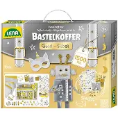 Lena 1100000002199 "Bastelkoffer Gold & Silber", bunt (silberfarben, goldfarben), Kreativsets, Kinder, Kunststoff, 1100000002199