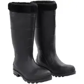 vidaXL Gummistiefel mit Herausnehmbarem Innenfutter Schwarz Gr. 43 PVC