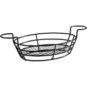 Assheuer & Pott APS 40604 Servierkorb BURGEr + FRIES, Metall, 39,5 x 20 cm, Höhe 11 cm, 2 Halter für Dipschälchen, schwarz