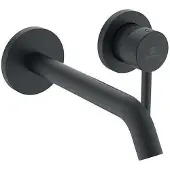 Ideal standard Wand-Waschtischarmatur Ceraline Unterputz, Ausladung 180mm A6938XG Schwarz