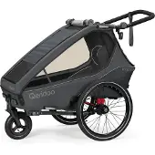 Qeridoo Kidgoo 1 - Kinderfahrradanhänger für 1 Kind Farbe: Steel Grey