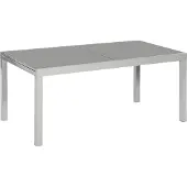 Merxx Semi Ausziehtisch 180/250 x 100 cm - Aluminiumgestell Silber