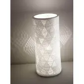 FABAS LUCE Tischleuchte Micol E27 Ø100mm Weiß