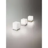 FABAS LUCE LED Tischleuchte Brenta 140x110mm 6W Warmweiß Weiß dimmbar
