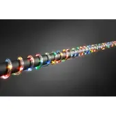 Konstsmide - LED Lichterschlauch, 3m, mit Lichtsensor und 6h und 9h Timer, 48 bunte Dioden, batteriebetrieben, Außen (IP44), 4 x D 1.5V (exkl.); 3743-500