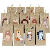 Papierdrachen DIY Adventskalender zum Befüllen - Waldtiere