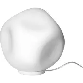 Foscarini Hoba Media Tischlampe, Ø 24 cm, ein/aus, Glas - , Hoba Media, Weiß, für Wohnzimmer, Glas, Design