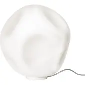 Foscarini Hoba Grande Tischlampe, Ø 36 cm, dimmbar, Glas - , Hoba Grande, dimmbar, Weiß, für Wohnzimmer, Glas, Design