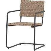 Ebuy24 Camille Gartenstuhl Polyrattan schwarz, natur.