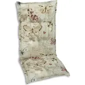 GO-DE Textil, Sessel-Auflage mittel, Schmetterling beige, 19228-25
