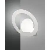 FABAS LUCE LED Wandleuchte Hector Ø220mm 15W Warmweiß Weiß dimmbar
