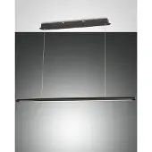 FABAS LUCE LED Pendelleuchte Mason 2000x50mm 42W Warmweiß Schwarz dimmbar