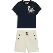 BOSS Kids-Set aus Shorts und T-Shirt mit kreativem Artwork Grösse 74
