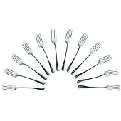 Solex 12er Pack Menügabeln »Baguette« silber