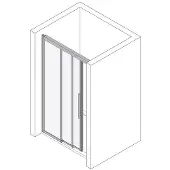 Koralle Duschschiebetür dreiteilig myDay Comfort SBF3F links 150 1465-1505x2000mm