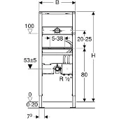Geberit Duofix Waschtisch-Element 1300mm mit UP - Funktionseinheit