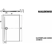 Kaldewei 359847982711 DW SUPERPLAN ZERO Mod.1598-5, 800 x