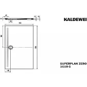 Kaldewei 364047982711 DW SUPERPLAN ZERO Mod.1610-5, 900 x