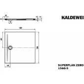 Kaldewei 356047983676 DW SUPERPLAN ZERO Mod.1560-5, 1200 x