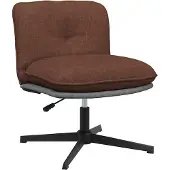 vidaXL Bürostuhl Drehbar Braun Stoff