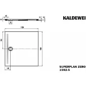 Kaldewei SUPERPLAN ZERO 1592-5, Duschwanne mit Wannenträger extraflach, 150x150cm, 359247983001