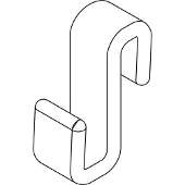 Kermi Nica Handtuchhalter-Haken ZDHHHHHNI000XK transpartent, passend für Seitenwand