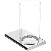 Keuco Glashalter EDITION 400 komplett mit Echtkristall-Glas verchromt
