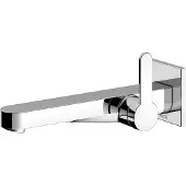 Keuco IXMO Einhebel-Waschtischmischer Unterputz 1 Loch IXMO Flat für Wandmontage, eckig Ausladung 225 mm/IXMO Flat verchromt