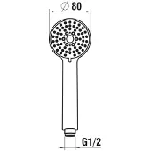 Laufen H3619850823311 Handbrause Stella 80 3F rund 80mm