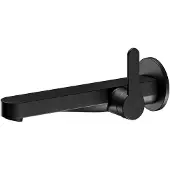 Keuco IXMO Einhebel-Waschtischmischer Unterputz 1 Loch IXMO Flat für Wandmontage, rund Ausladung 225 mm/IXMO Flat schwarz matt