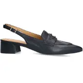 Manfield Schwarze Slingbackpumps aus Leder | Größe 36