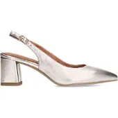 No Stress Goldfarbene Slingbackpumps aus Leder | Größe 40