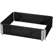 Siena Garden Hochbeet stapelbar 80 x 60 x 19,5 cm, schwarz