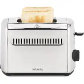H.Koenig Toaster TOS9 / 2 Scheiben / 7 Stufen Bräunung / 3 Funktionen / Krümelfach / Edelstahl