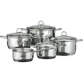 Elo Rubino Topfset Edelstahl Volumenskala Induktion silberfarben 5-teilig