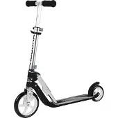 Hudora Little BigWheel Scooter - schwarz - Aluminium-Roller für Kinder ab 3 Jahren - höhenverstellbar & zusammenklappbar - für bis zu 100kg