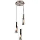 Globo Lighting Hängeleuchte Metall Nickel matt, 3x E27