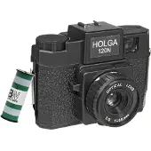 Holga 120N Rollfilmkamera-Set optisches Glasobjektiv (inkl. B+W Film)