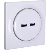 Fibaro Walli N, 2x USB, USB 2.0, Weiß, 100 - 240 V, 50/60 Hz, 5 V
