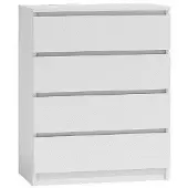 Top E Shop Topeshop M4 BIEL, Weiß, 4 Schublade(n), Partikelbord, Einfarbig, Modern, Partikelbord