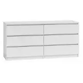 Top E Shop Topeshop M6 140 BIEL 2X3, Weiß, 6 Schublade(n), Partikelbord, Einfarbig, Modern, Partikelbord