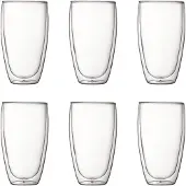 Bodum Glas-Set Pavina Large Transparent 450 ml (Set von 6 Stück)