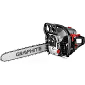 MPM Benzin Kettensäge 2kW 2.7PS, 18" Schiene, 52cm3 Hubraum, 2-Takt-Verbrennungsmotor, 45cm Stange, automatischer Saugschalter, Tankinhalt 550 cm³, Gewicht 5,53 kg