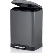 kela Treteimer Davino silent close 12l 27x23,5cm H:40cm Edelstahl grau